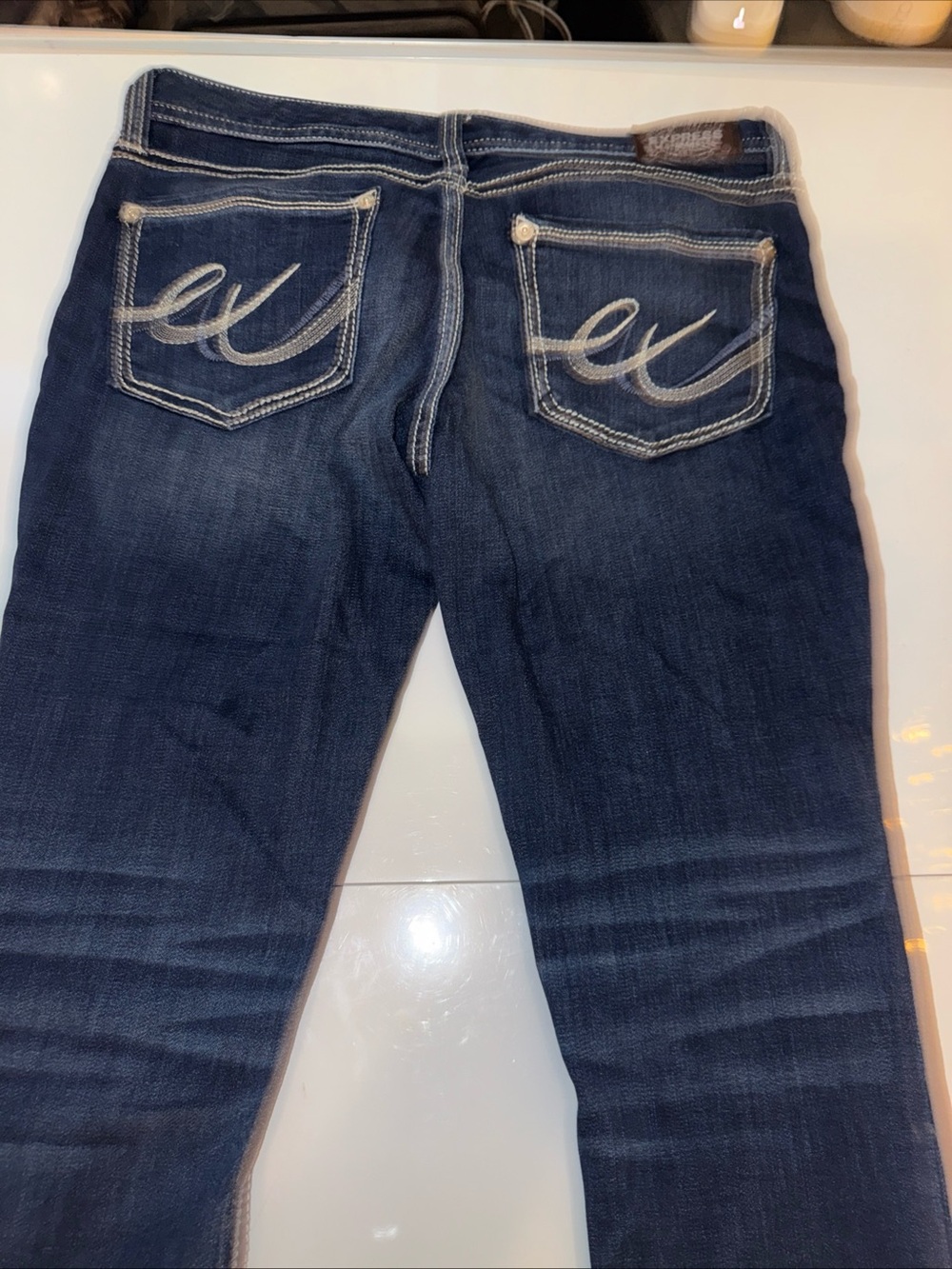 Womens Express Low Rise Jeans Size 12R Blue Jeans Denim - Picture 10 of 16